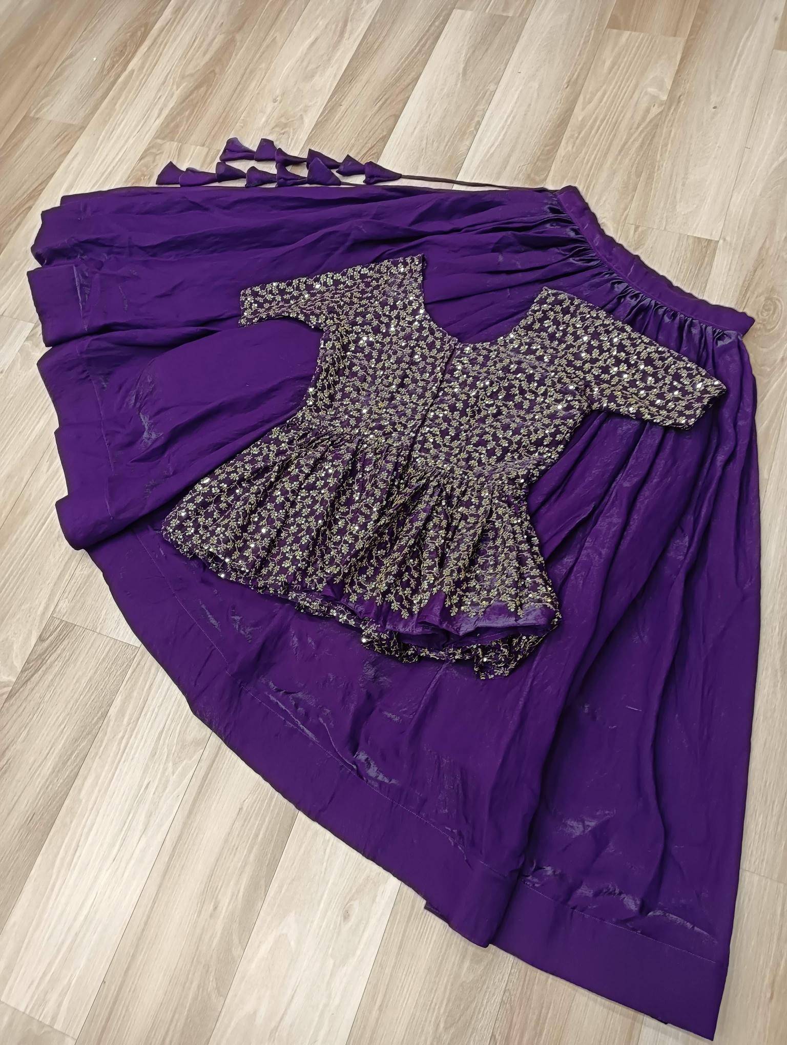 Premium LW-7137 Fendy Purple Bridal lehenga choli in Ahmedabad