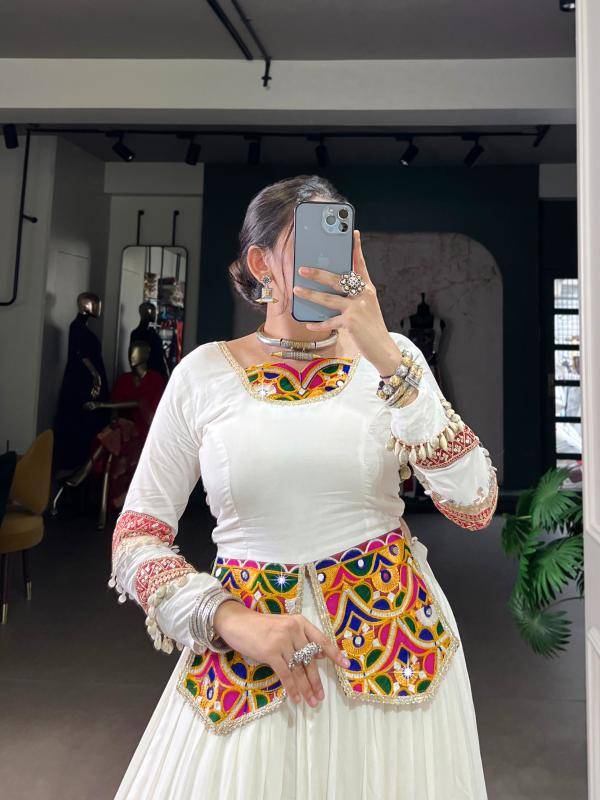 NNK 1704 WHT Rayon Designer lehenga choli in Ahmedabad