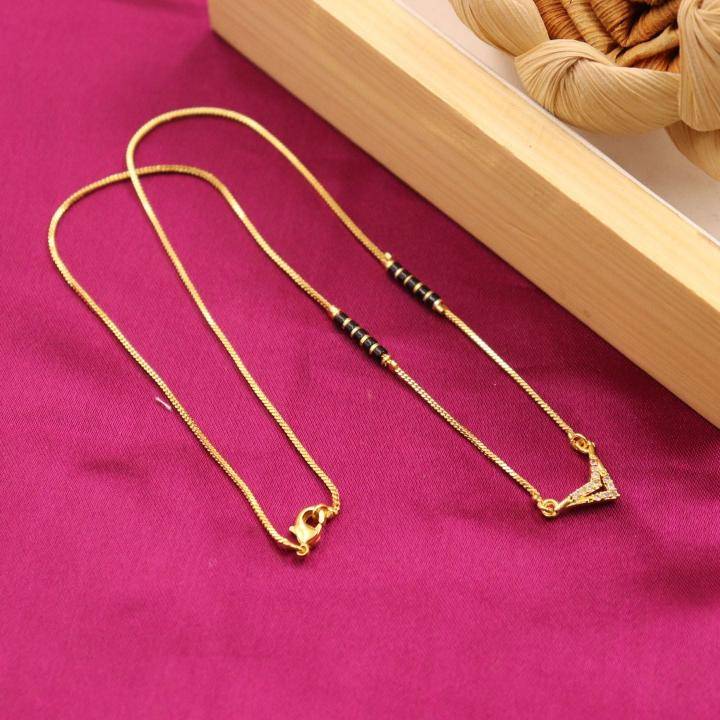 Micro gold polish manglsutra 1871 Artificial jewelry manufacturers in Mumbai