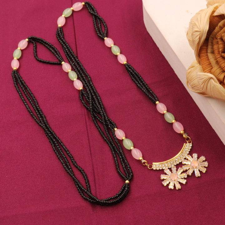 Micro gold polish manglsutra 1873 Artificial jewelry distributors in Mumbai