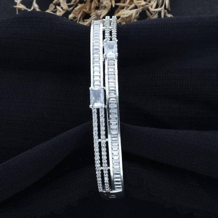 Anti tranish Silver-plated american diamond Bracelet 578 Trendy artificial jewelry Mumbai