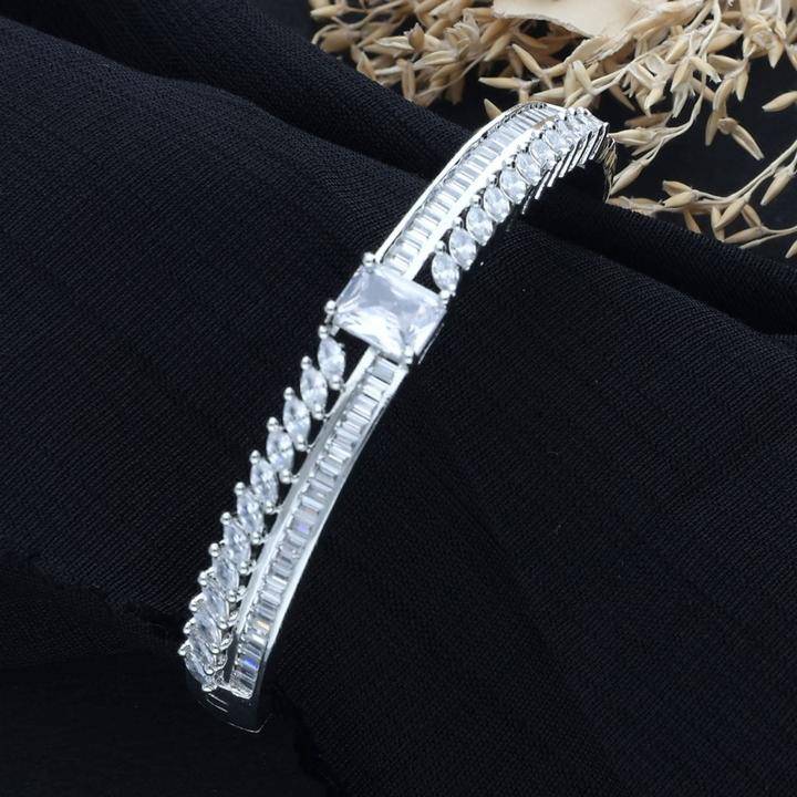 Anti tranish Silver-plated american diamond Bracelet 564 Artificial diamond jewelry Mumbai