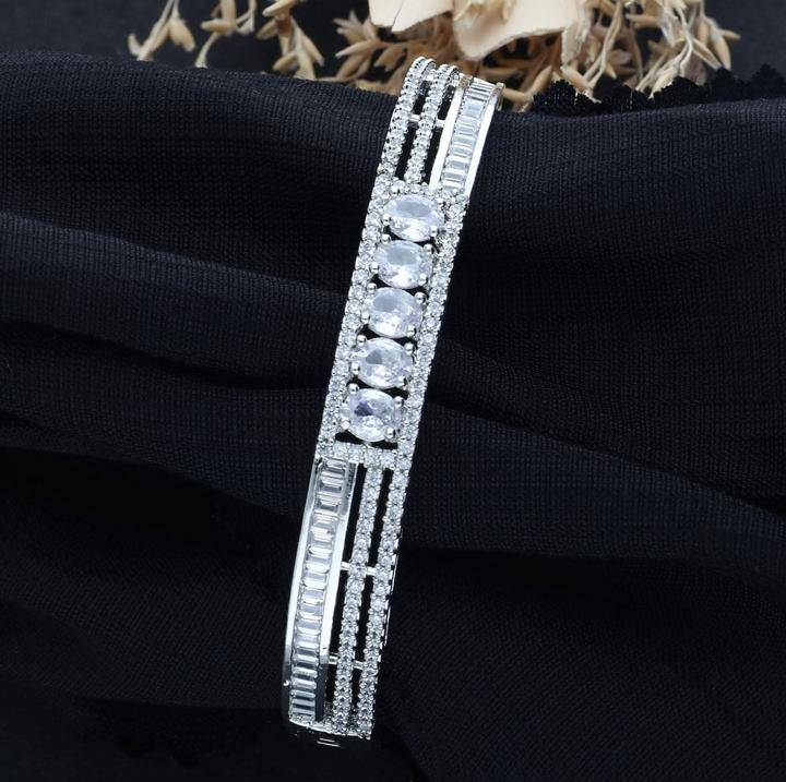 Anti tranish Silver-plated american diamond Bracelet 569 Ethnic artificial jewelry Mumbai