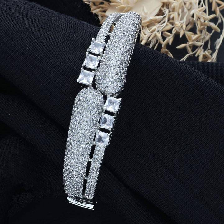 Anti tranish Silver-plated american diamond Bracelet 571 Costume jewelry wholesalers in Delhi