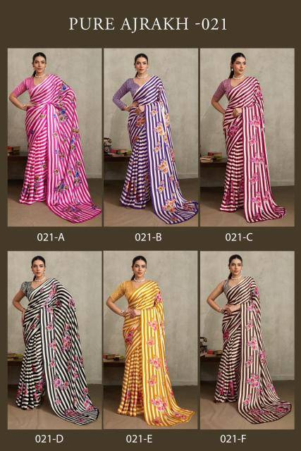 Rajtex pure ajrakh 21 Fancy Sarees wholesale