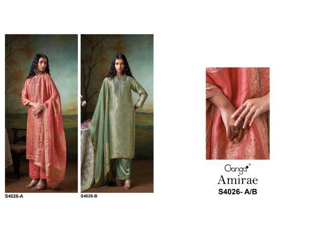 Ganga amirae 4026  Wholesale dress material manufacturers in Ahmedabad
