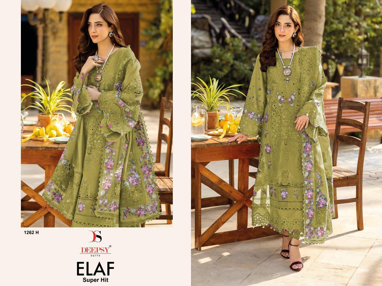 Deepsy elaf luxury super hit lawn 1262 Salwar Kameez manufacturers in Hyderabad