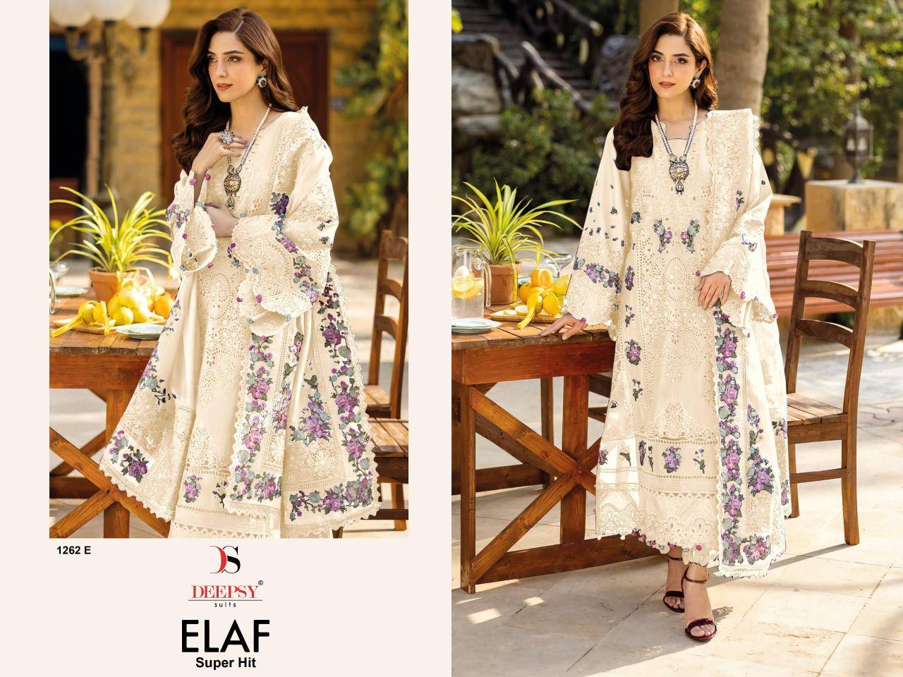 Deepsy elaf luxury super hit lawn 1262 Salwar Kameez manufacturers in Hyderabad