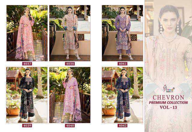 Shree fabs chevron premium collection vol 13 Dress material wholesale market in India