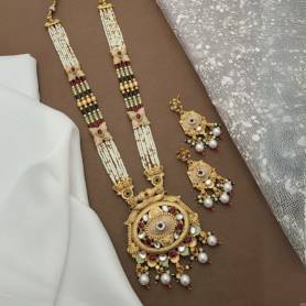 Long Necklace Set LNS017 Designer imitation jewellery manufacturers in Delhi