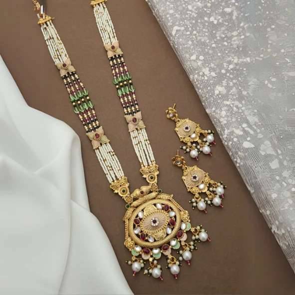 Long Necklace Set LNS018 Wholesale fashion jewellery market in Delhi