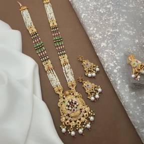 Long Necklace Set LNS021 Artificial gold jewellery wholesalers in Delhi