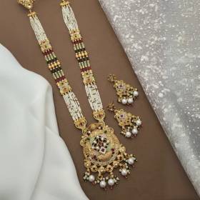 Long Necklace Set LNS022 Imitation pearl jewellery suppliers in Delhi