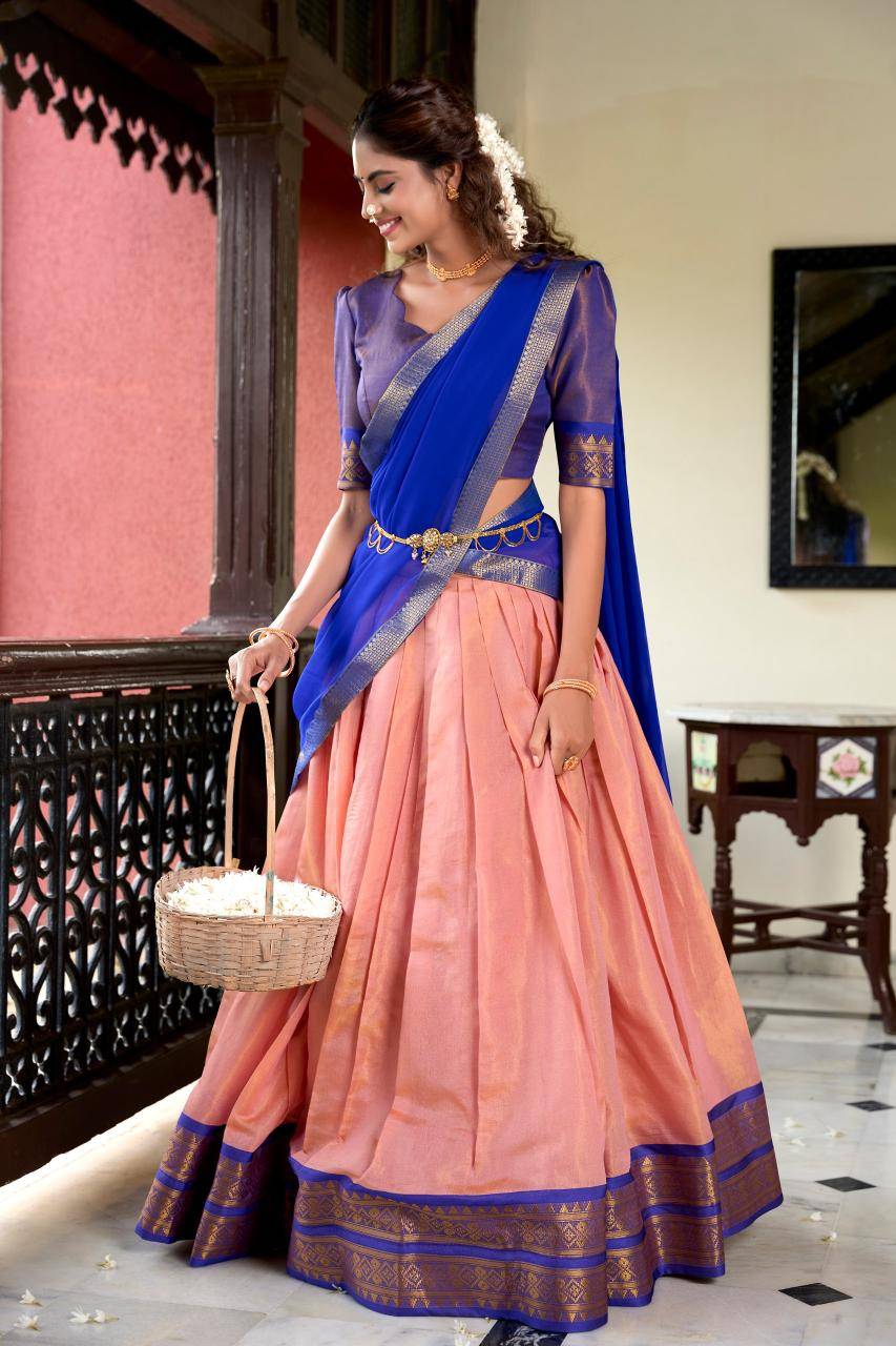 Suvarna kanchipuram PEC Heavy work Lehenga choli supplier