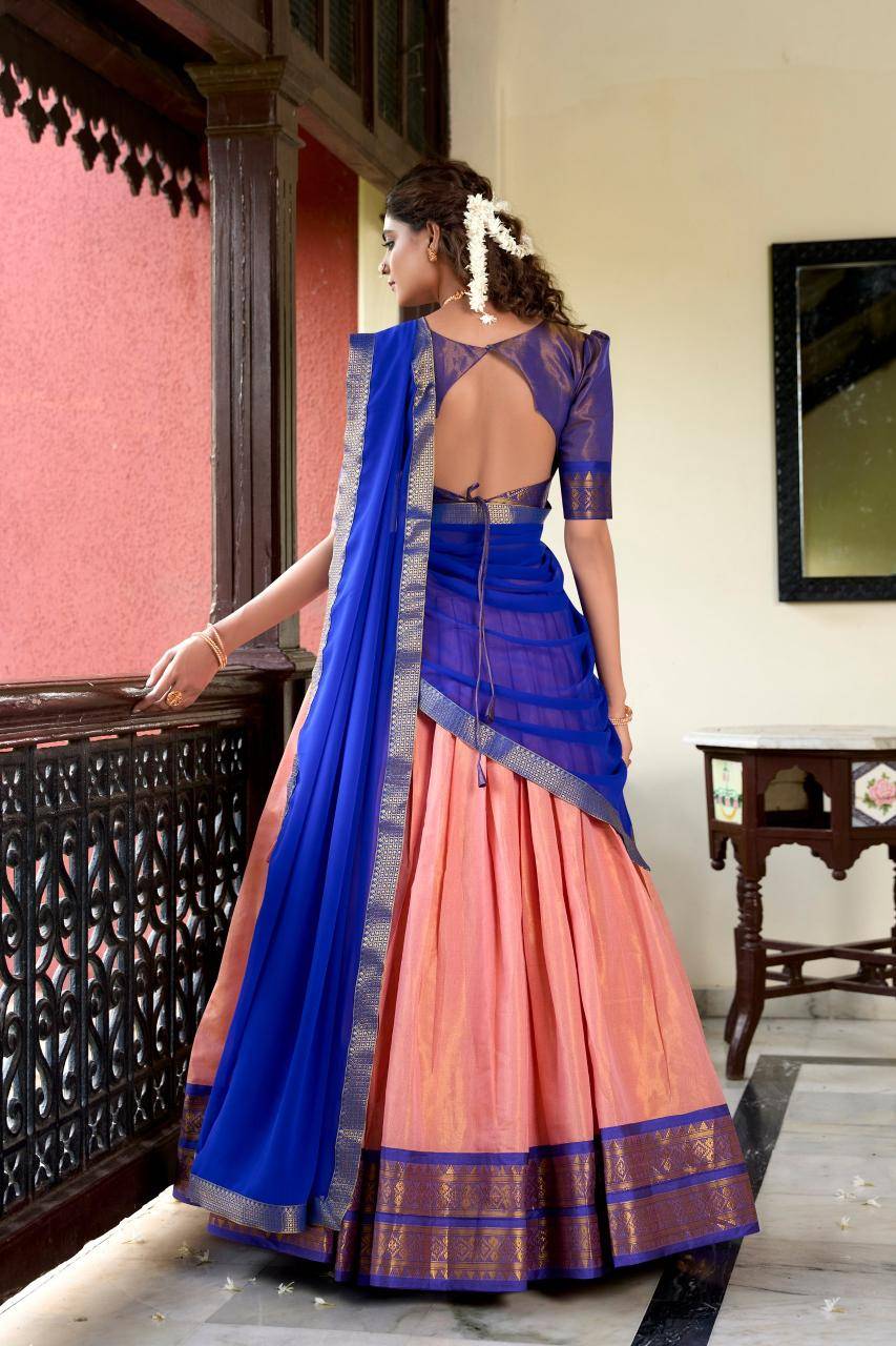 Suvarna kanchipuram PEC Heavy work Lehenga choli supplier