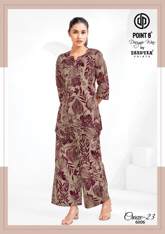 Deeptex craze23 vol-6 coord set Latest designer kurti wholesalers in Surat