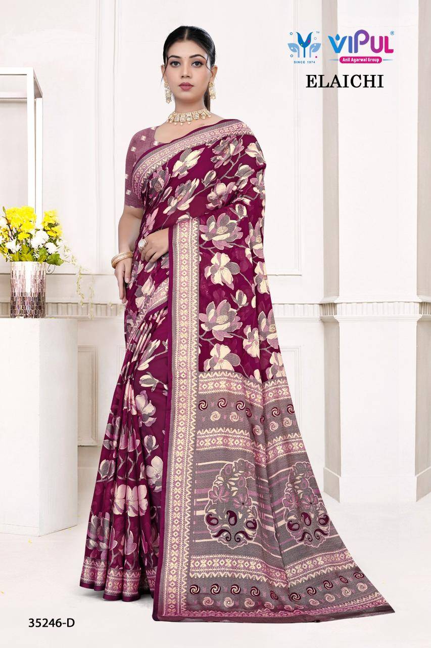 Vipul elaichi d.no 35246 Best Saree collection online