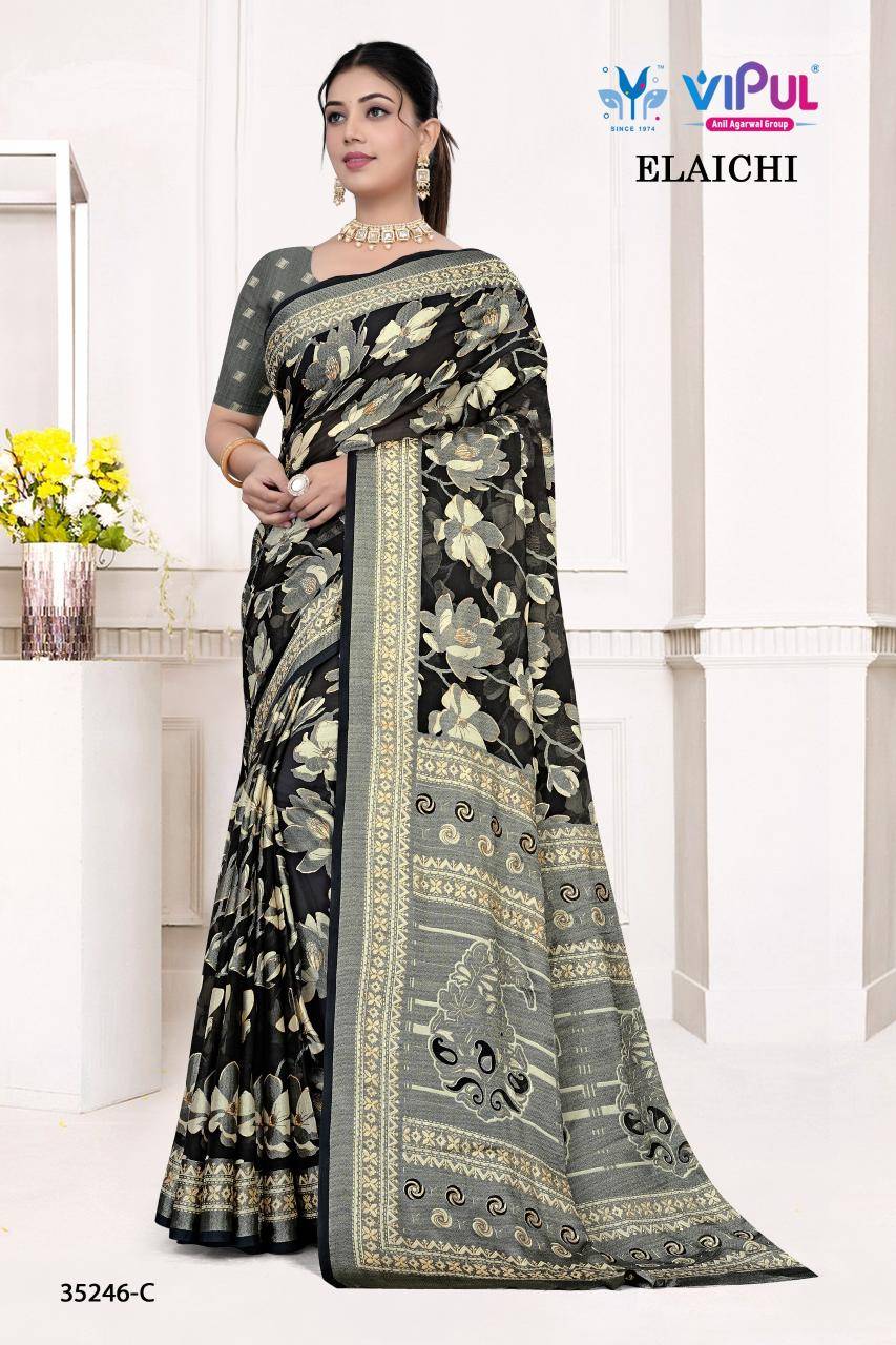 Vipul elaichi d.no 35246 Best Saree collection online
