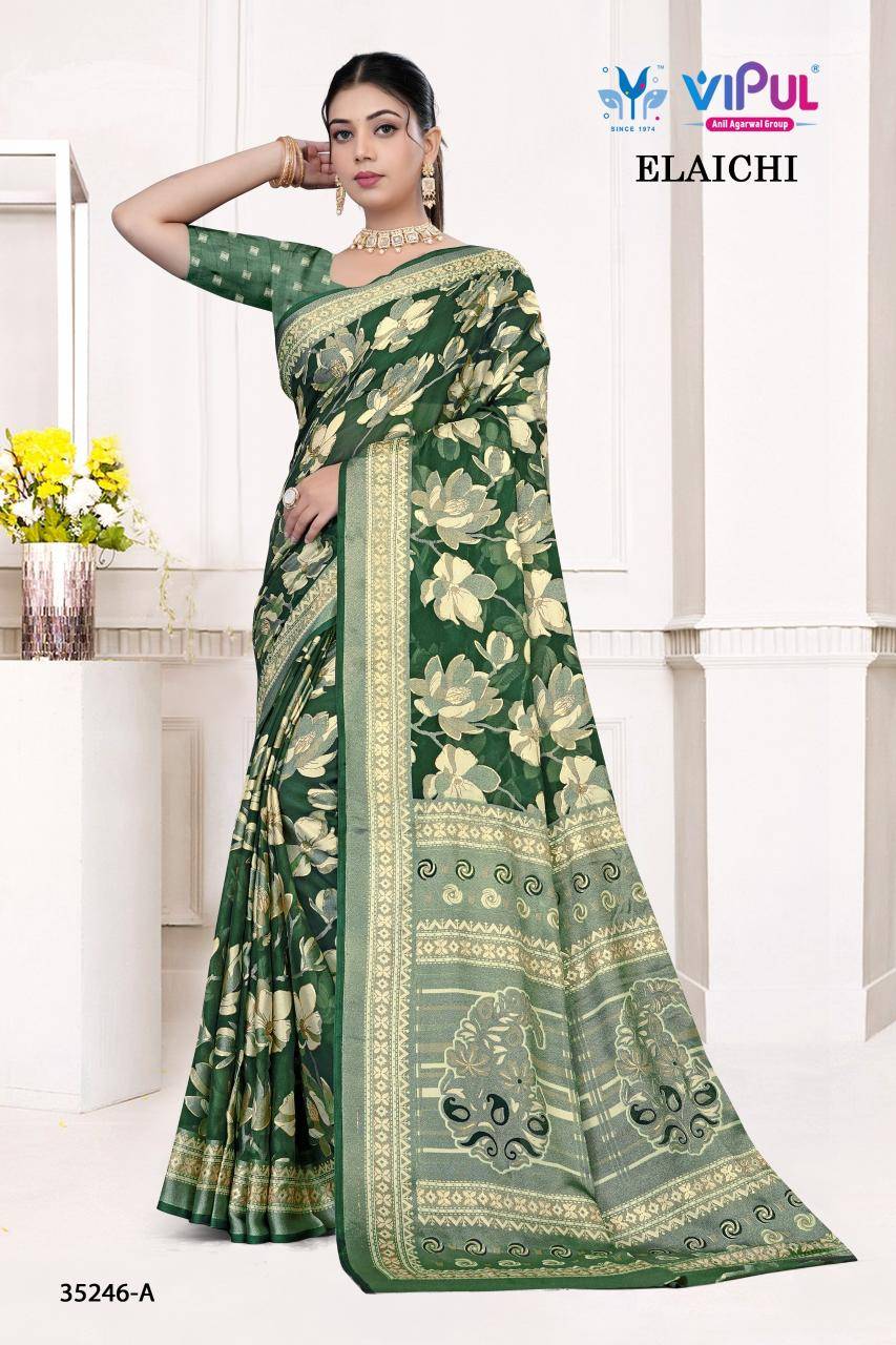 Vipul elaichi d.no 35246 Best Saree collection online