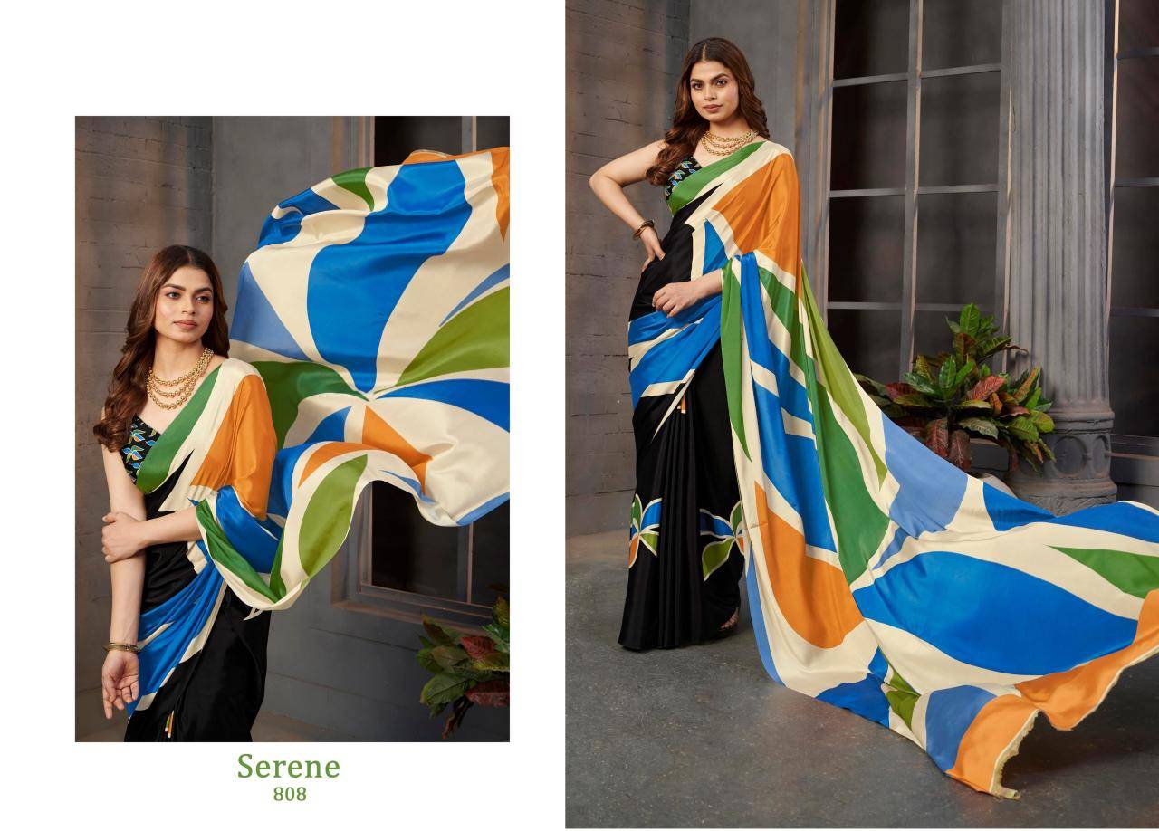 Tulsi serena digital print Designer sarees wholesale in Surat