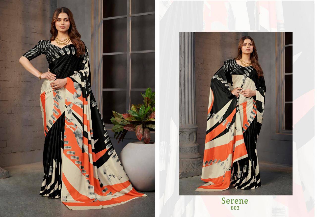 Tulsi serena digital print Designer sarees wholesale in Surat