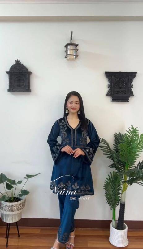 Sayba AC-7088 velvet coord set Ladies Kurtis wholesale in Hyderabad