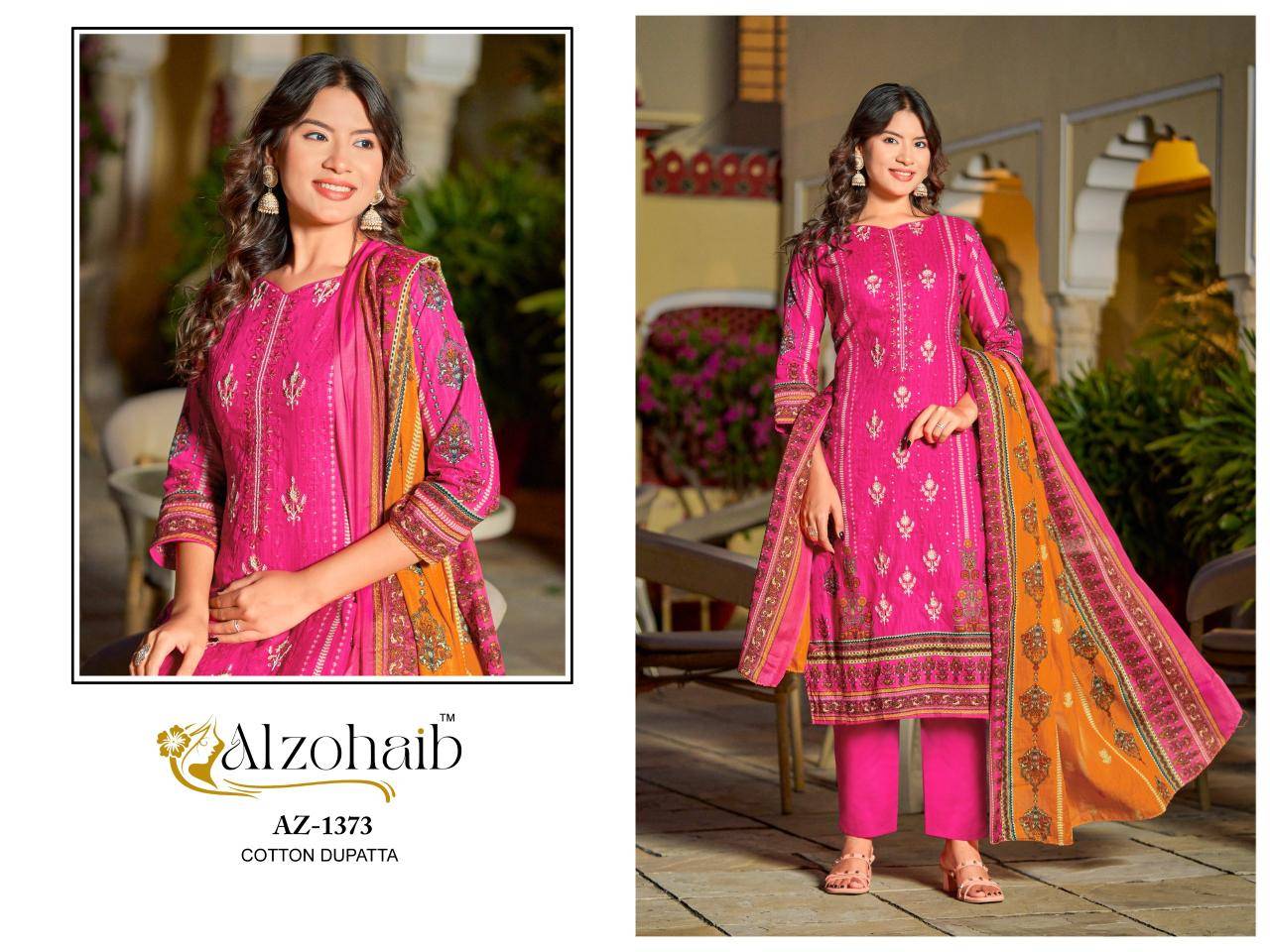 Alzohaib asmaa AZ-1370 to 1373 Bulk Salwar Kameez Suppliers in Kolkata