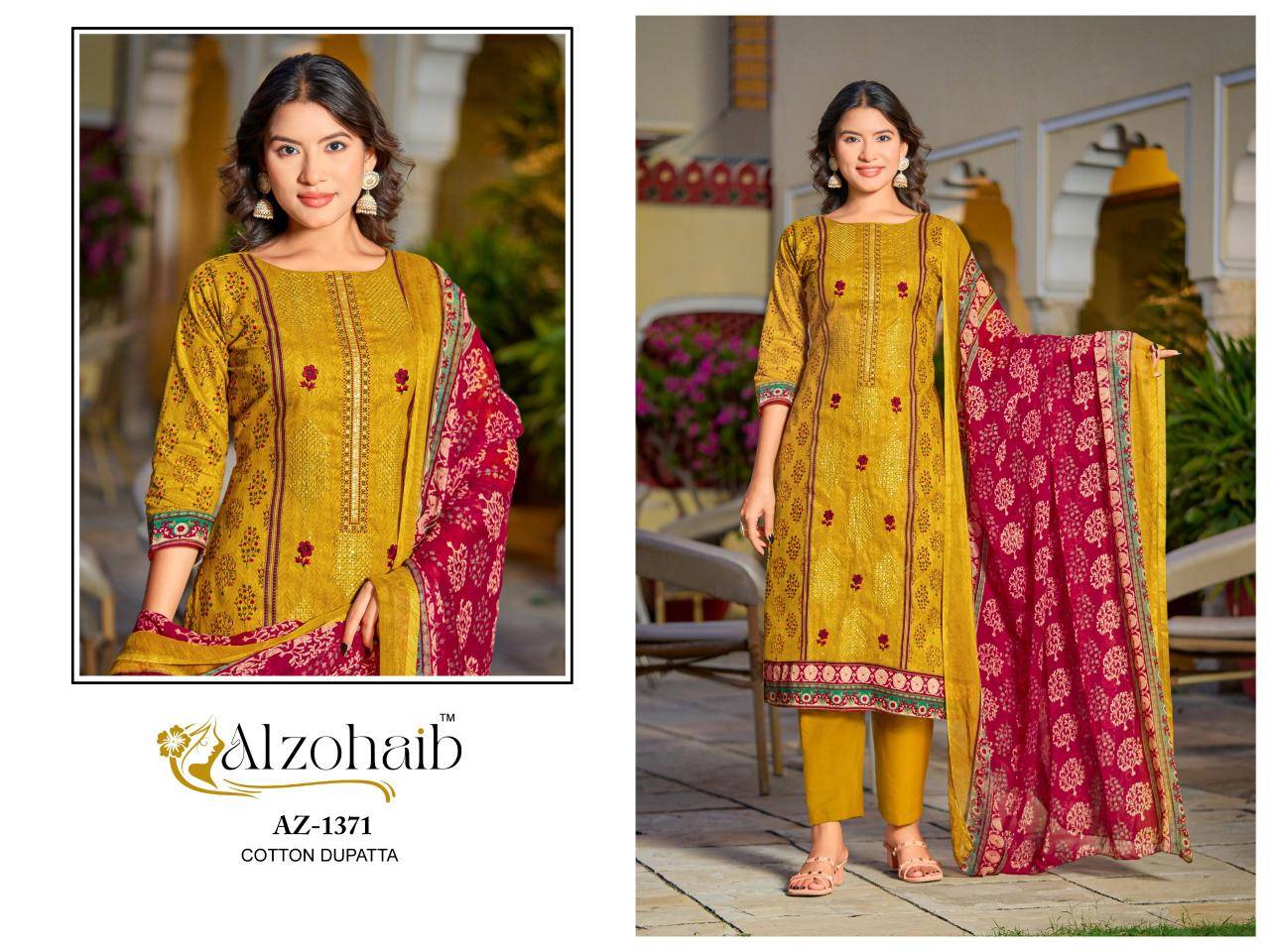 Alzohaib asmaa AZ-1370 to 1373 Bulk Salwar Kameez Suppliers in Kolkata