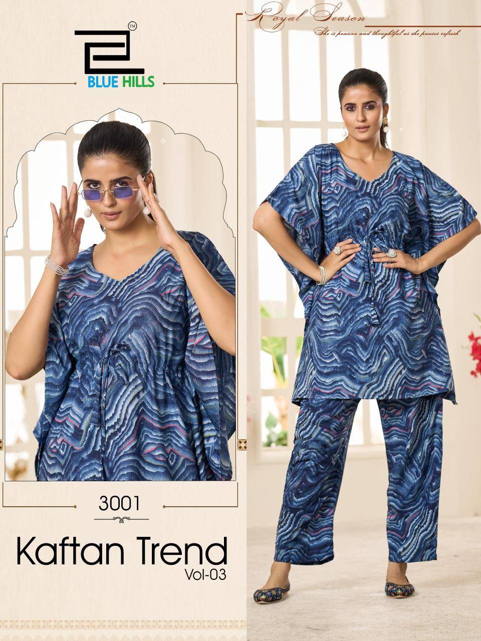 Blue hills kaftan trend vol 3 Latest Salwar Kameez Designs Wholesale in Kolkata
