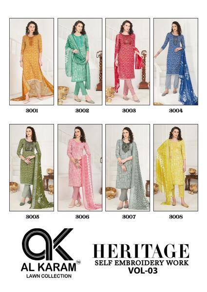 Alkaram heritage vol-3 Wholesale dress materials supplier in Kolkata