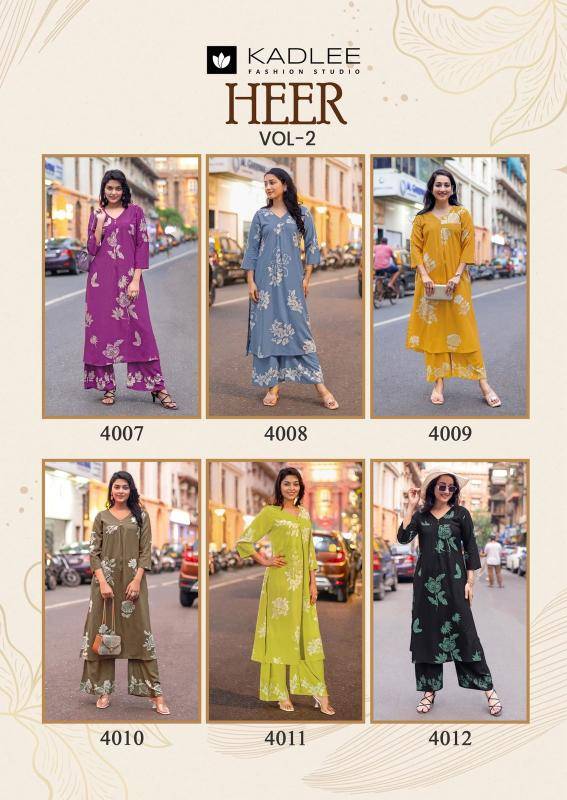 Kadlee heer vol 2 coord set Wholesale Kurti dealer in mumbai