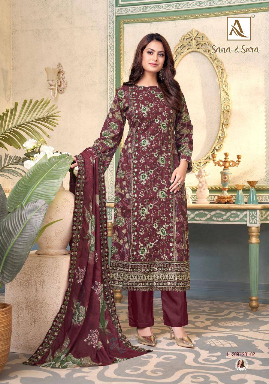 Alok suit sana & sara Dress material manufacturers in Kolkata