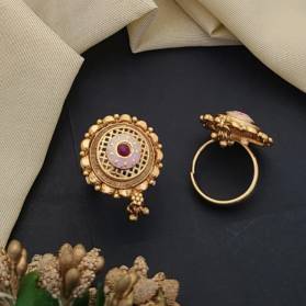 Adjustable Golden Rings GR009 Kolkata fashion jewellery