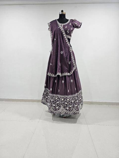 FULDI vichitra silk Purple Wholesale designer lehenga choli in Pune