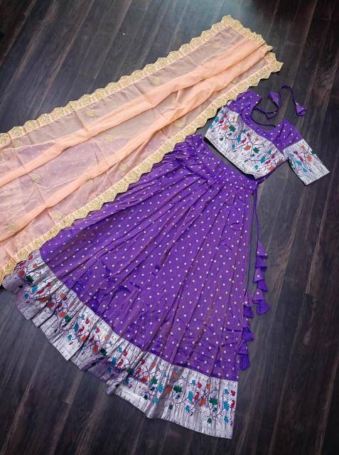 LW-7126 Jequard Purple Party wear lehenga choli in Pune
