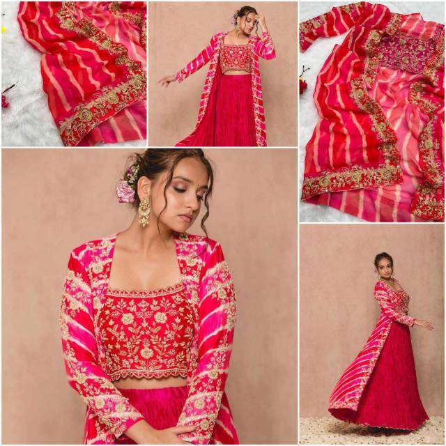 HIRVA-10 Georgette Lehenga choli showroom in Pune