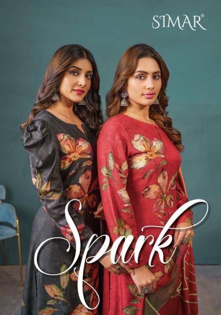 Glossy simar spark Indian dress material wholesale suppliers