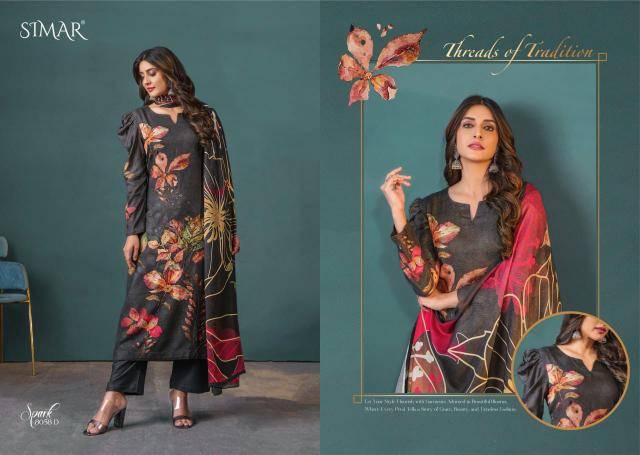 Glossy simar spark Indian dress material wholesale suppliers