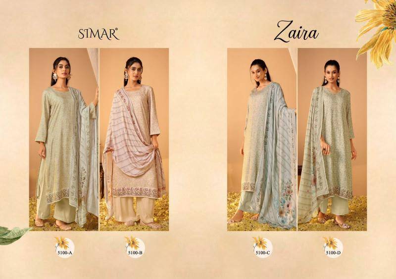 Glossy simar zaira Ladies dress material wholesalers