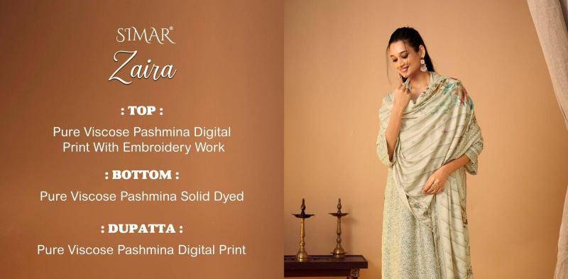 Glossy simar zaira Ladies dress material wholesalers