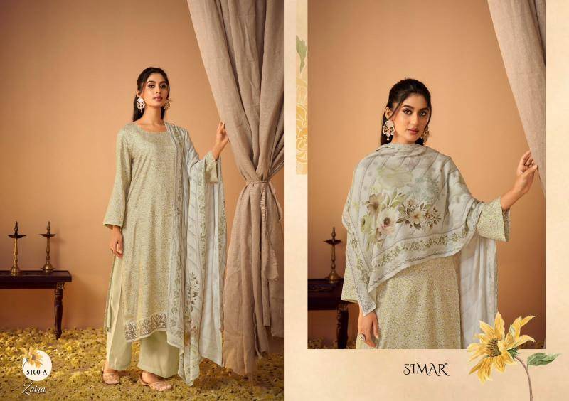 Glossy simar zaira Ladies dress material wholesalers