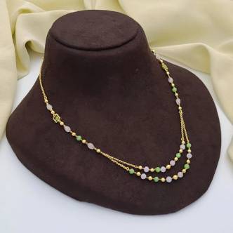 Gold Plated Necklace NL017 Wholesale imitation jewellery market in Kolkata