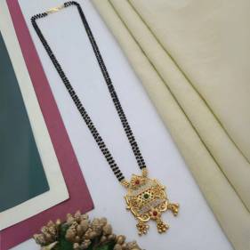 Mangalsutra With Double Chain MSD023  Imitation beaded jewellery in Kolkata