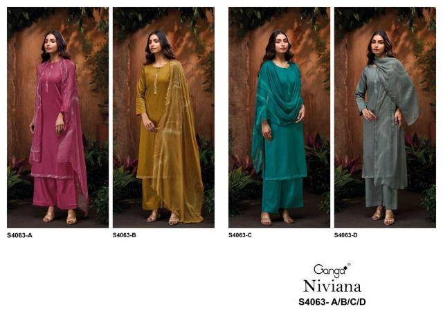 Ganga niviana 4063 Dress material wholesale market in kolkata