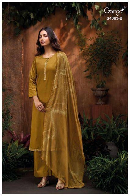Ganga niviana 4063 Dress material wholesale market in kolkata