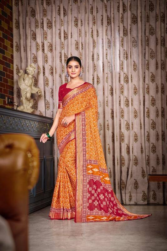 Lakhani cotton printed Indian saree manufacturers