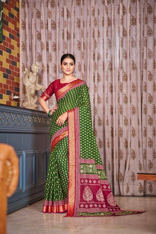 Lakhani cotton printed Indian saree manufacturers