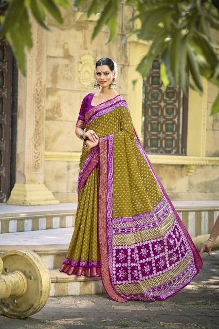 Lakhani cotton printed Indian saree manufacturers