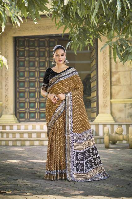 Lakhani cotton printed Indian saree manufacturers
