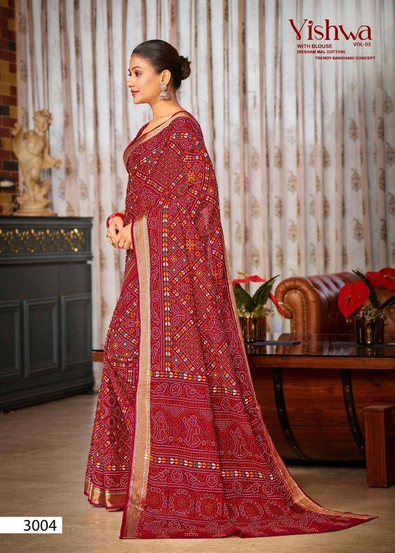 Lakhani cotton printed Indian saree manufacturers